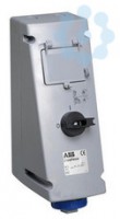 Розетка 416MPM6W 16А 3Р+N+Е 6ч с рубильником мех. блокировкой и ВА IP67 ABB 2CMA167966R1000
