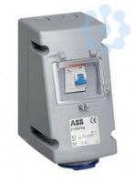 Розетка 416RPR6W 16А 2P+N+E с УЗО IP67 ABB 2CMA168341R1000