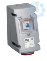 Розетка 432RPR6 32А 3Р+N+Е 6ч с УЗО IP44 ABB 2CMA168300R1000