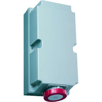 Розетка 4125RL7W 125А 3P+N+E 7ч для монтажа на поверхность с подкл. шлейфа IP67 ABB 2CMA168537R1000