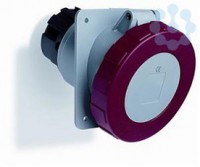 Розетка панельная 263RU6W 63А 2P+E 6ч с прямым унифицир. фланцем IP67 ABB 2CMA167374R1000