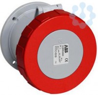 Розетка панельная 3125RU6W 125А 3P+E 6ч с прямым унифицир. фланцем IP67 ABB 2CMA167136R1000