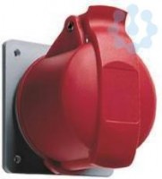 Розетка панельная 363RU6 63А 3P+E 6ч с прямым унифицир. фланцем IP44 ABB 2CMA167520R1000
