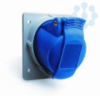 Розетка СП 16А 220В 2P+E IP44 панельн. угл. ABB 2CMA170004R1000