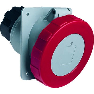 Розетка панельная 363RAU6W 63А 3P+E 6ч с угловым унифицир. фланцем IP67 ABB 2CMA167452R1000