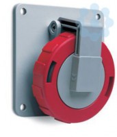 Розетка панельная 332RAU3W 32А 3P+E 3ч с угловым фланцем IP67 ABB 2CMA166958R1000