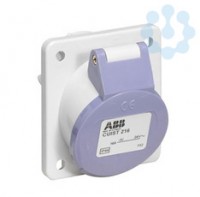 Розетка панельная CUIST216 2P 16А 20-25В AC с угловым фланцем IP44 ABB 2CMA179313R1000