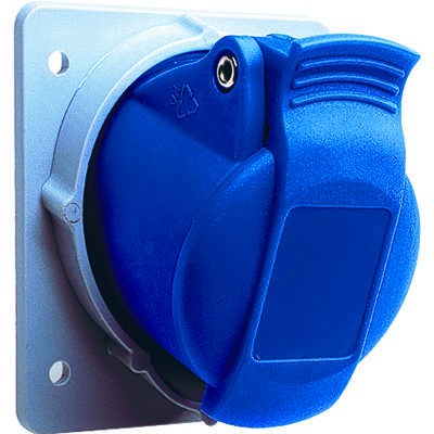 Розетка СП 16А 100В 2P+E IP44 4ч панельн. угл. ABB 2CMA170003R1000