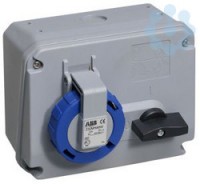 Розетка 32А 2P+E с выкл. и мех. блокировкой IP67 ABB 2CMA167848R1000