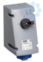Розетка 16А 3P+E с выкл. и мех. блокировкой IP67 ABB 2CMA167832R1000
