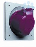 Розетка панельная 32А 3P+N+E с угловым унифицир. фланцем IP44 ABB 2CMA193283R1000