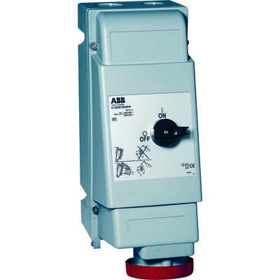 Розетка наружн. уст. 125А 3P+N+E с выкл. и мех. блокировкой IP67 ABB 2CMA162792R1000