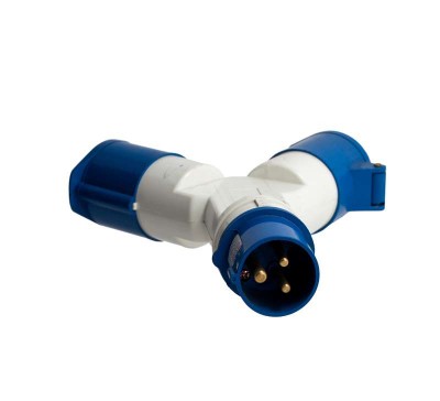 Розетка двухлучевая 1012-4ч 2Р+РЕ 16А 110В IP44 EKF ps-1012-4h-16-110