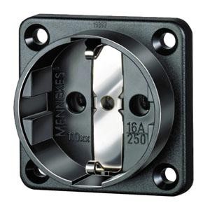 Розетка Schuko 16А 2P+E винт. клеммы IP20 черн. Mennekes 11532