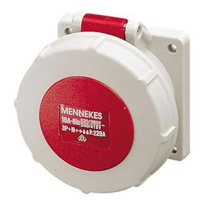 Розетка скрыт. уст. 16А 3P+E прямая безвинт. IP67 Mennekes 1712