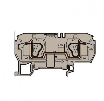 Клемма D10/10.N.2L пруж. 10кв.мм син. ABB 1SNA290293R0500