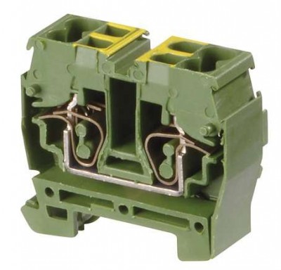 Клемма DR2.5/10.P.4L пруж. 2.5кв.мм мини DIN2 зем. ABB 1SNA290219R1200