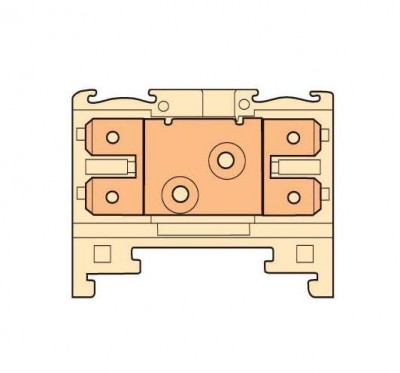 Клемма HD6/8.2G.2G.1 4 quick-connect (fast on) 6.3х0.8мм 6кв.мм горизонт. ABB 1SNA160606R1400