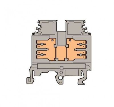 Клемма M2.5/6.2G.2G 4 quick connect (fast on) 6.3х0.8мм или 2.8х0.8мм горизонт. ABB 1SNA115191R0300