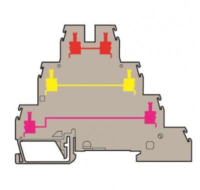 Клемма винт. D4/6.T3.V0 4кв.мм 3 уровня ABB 1SNA299683R0100