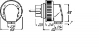 Вилка SCHUKO c байонетным зам. IP66 серия Busch-Duro 2000 WD ABB 2CKA002211A0092