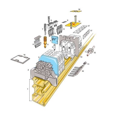 Корпус EBS...A пласт. для печатных плат оранж. ABB 1SNA103305R0200