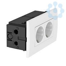Блок розеточный 2-м AR45 2хModul45 SDE-RW D0GN2 16А 84х140х59мм укомплектован. зел. OBO 6119408