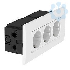 Блок розеточный 3-м AR45 3хModul45 SDE-RW D0GN3 16А 84х185х59мм укомплектован. зел. OBO 6119415