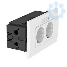 Блок розеточный 2-м AR45 2хModul45 SDE-RW D0RT2B 16А 84х140х59мм укомплектован. с маркир. красн. OBO 6119429