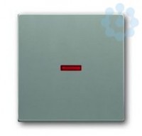 Клавиша для механизма 1-кл. выкл./переключ./кнопки с красной линзой solo/future meteor/сер. металлик ABB 1751-0-3013