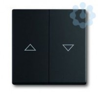 Клавиша для механизма выкл. жалюзи 2000/4 U и 2020/4 US с маркировкой solo/future черн. бархат ABB 2CKA001751A3036
