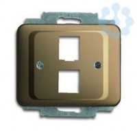 Плата центральная для 2-х разъемов Modular Jack (артикулы 0210 0211 и 0219) alpha nea бронза ABB 1753-0-4054