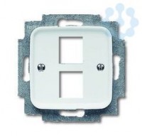 Плата центральная для 2-х разъемов Modular Jack (артикулы 0210 0211 и 0219) Reflex SI альп. бел. ABB 2CKA001753A3965