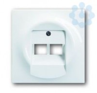 Накладка розетки компьютерной 2-м Impuls альп. бел. ABB 2CKA001753A9004