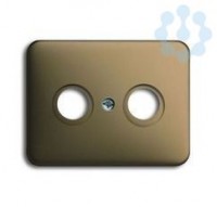 Накладка розетки TV+FM Alpha бронза ABB 1753-0-1449