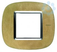 Рамка 2-м Axolut кожа песок Leg BTC HB4802SLC
