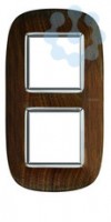 Рамка 2+2мод. Axolute овальная дерево орех Leg BTC HB4802/2LNC