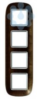 Рамка 4-м Axolut кож. кофе Leg BTC HB4802/4SLS