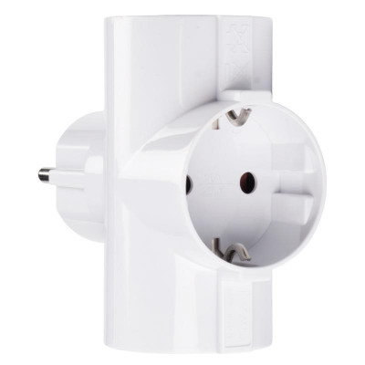 Разветвитель 3-м с заземл. 16А IP20 AD-3G-R 3.5кВт JazzWay 2853363
