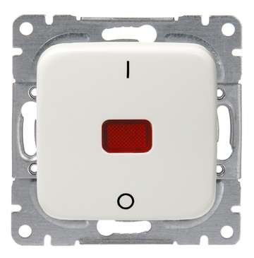 Выключатель 1-кл. 2п СП Jussi 10А IP20 250В с контрол. подсветкой бел. ABB 2TKA000143G1