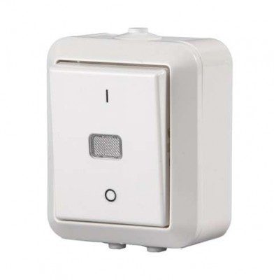 Выключатель 1-кл. 2п ОП Jussi 16А IP44 230В бел. ABB 2TKA000138G1