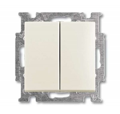 Механизм выключателя 2-кл. 1п СП Basic 10А IP20 с клавишей сл. кость ABB 2CKA001012A2148