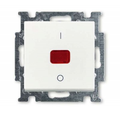 Выключатель 1-кл. 2п СП Basic 55 20А IP20 с клавишей альп. бел. ABB 2CKA001020A0089