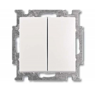 Механизм выключателя 2-кл. 1п СП Basic 10А IP20 с клавишей альп. бел. ABB 2CKA001012A2141