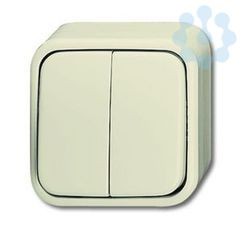 Выключатель 2-кл. ОП Busch-Duro 2000 AP 16А IP44 сл. кость ABB 2CKA001042A0639