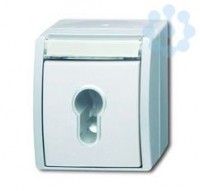 Выключатель жалюзи 1п с ключом (для замка) IP44 ocean альп. бел. ABB 2CKA001101A0925