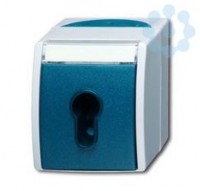 Выключатель жалюзи 1п с ключом (для замка) IP44 ocean сер./сине-зел. ABB 2CKA001101A0917