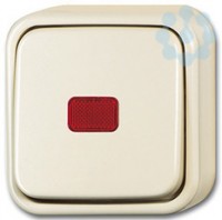 Переключатель контрольный 1-кл. ОП Busch-Duro 2000 AP 10А IP20 с красн. линзой лампой сл. кость ABB 2CKA001052A0117