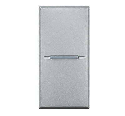 Кнопка 1п (NO) 16А 250В 1мод. винт. клеммы дизайн AXIAL Axolute алюм. Leg BTC HC4005