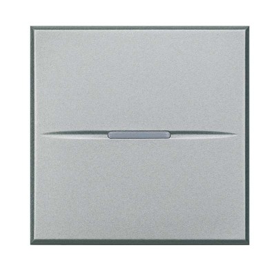 Кнопка 1п (NO) 16А 250В 2мод. винт. клеммы дизайн AXIAL Axolute алюм. Leg BTC HC4005/2